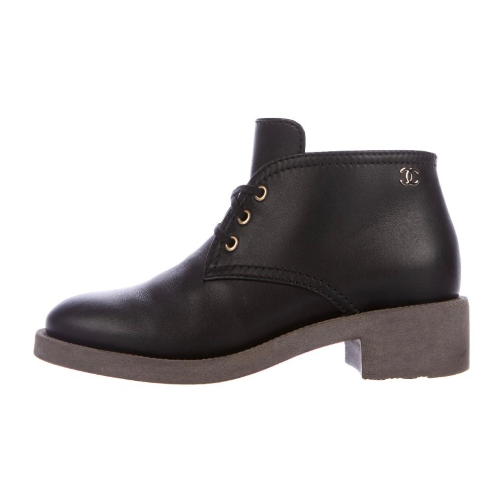 Chanel Leather Ankle Boots